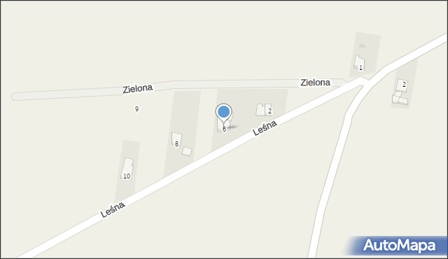 Bycina, Leśna, 6, mapa Bycina