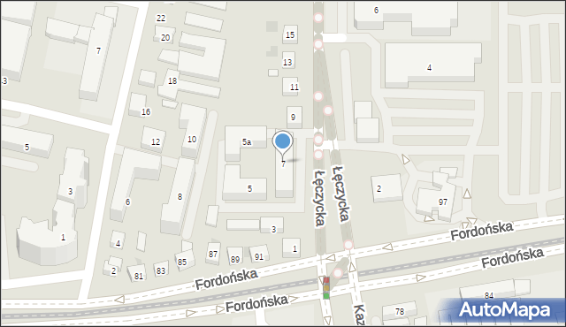 Bydgoszcz, Łęczycka, 7, mapa Bydgoszczy