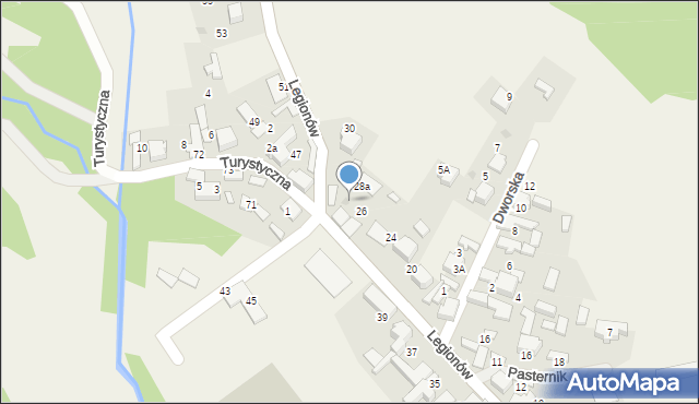 Bydlin, Legionów, 28, mapa Bydlin