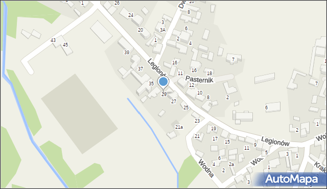 Bydlin, Legionów, 29, mapa Bydlin