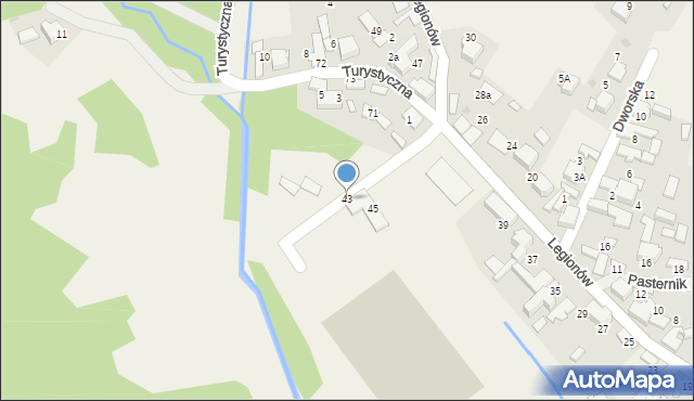 Bydlin, Legionów, 43, mapa Bydlin