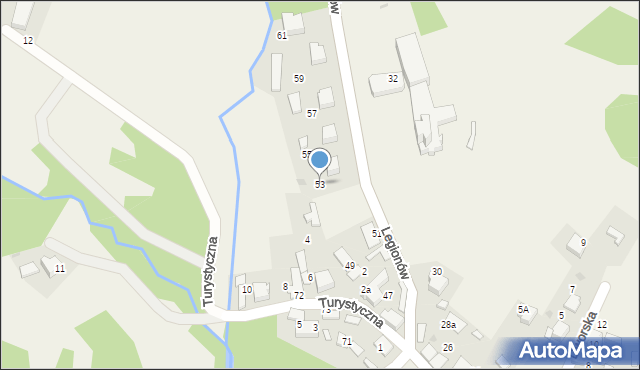 Bydlin, Legionów, 53, mapa Bydlin