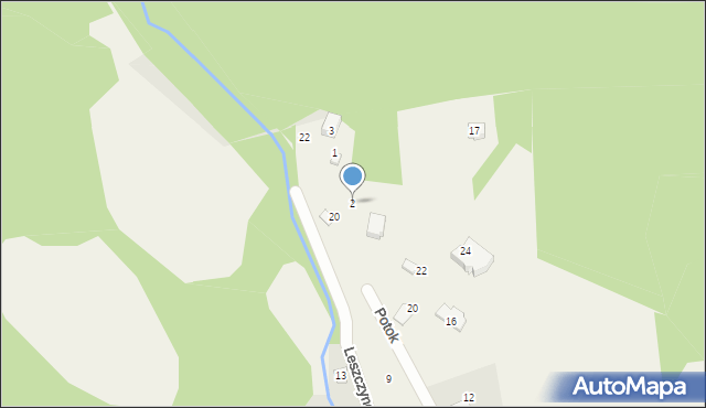 Bystra, Leszczynowa, 2, mapa Bystra