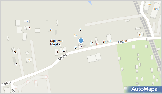 Bytom, Leśna, 15, mapa Bytomia