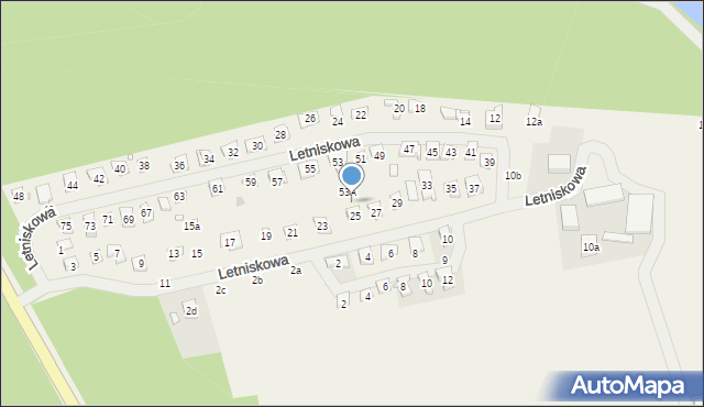 Cerekwica, Letniskowa, 25a, mapa Cerekwica