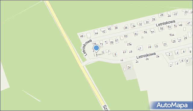 Cerekwica, Letniskowa, 3, mapa Cerekwica