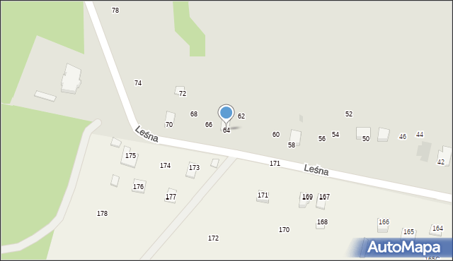 Chmielnik, Leśna, 64, mapa Chmielnik