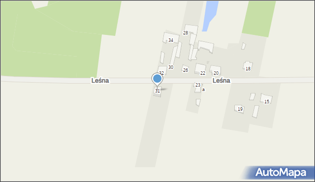 Chodów, Leśna, 31, mapa Chodów