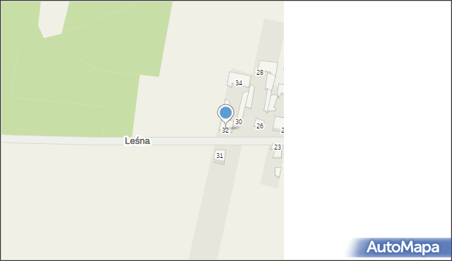 Chodów, Leśna, 32, mapa Chodów