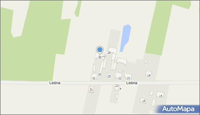 Chodów, Leśna, 34, mapa Chodów