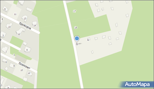 Chojne, Leśna, 21, mapa Chojne