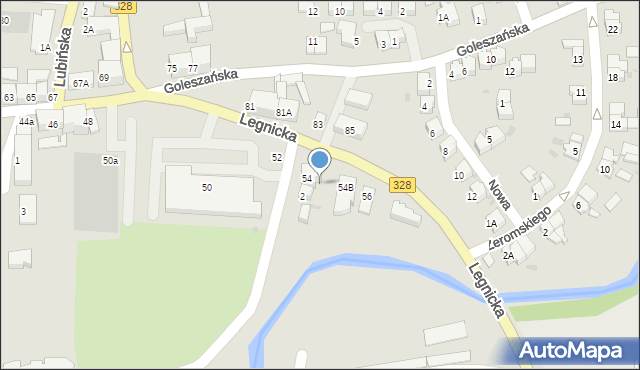 Chojnów, Legnicka, 54A, mapa Chojnów