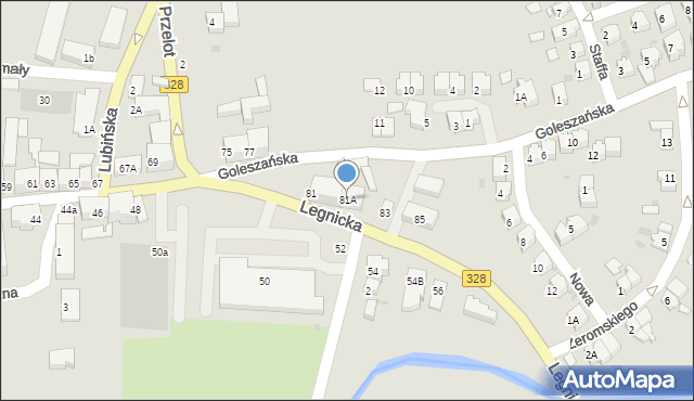 Chojnów, Legnicka, 81A, mapa Chojnów