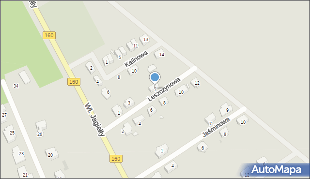 Choszczno, Leszczynowa, 7, mapa Choszczno