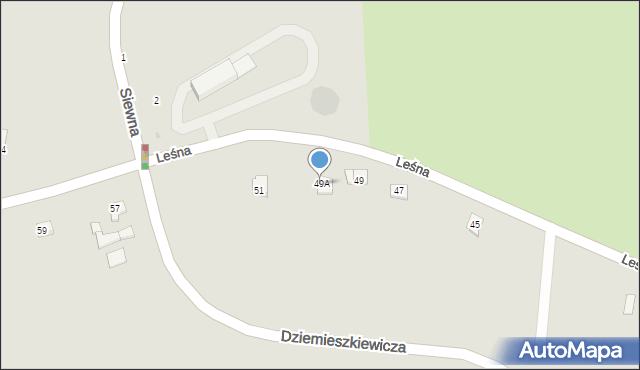 Ciechanów, Leśna, 49A, mapa Ciechanów