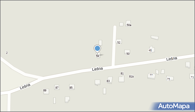 Ciechanów, Leśna, 54, mapa Ciechanów