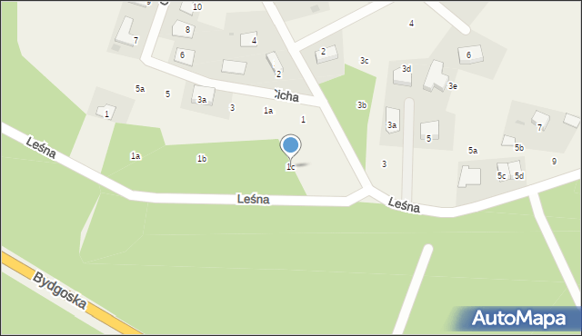 Cierpice, Leśna, 1c, mapa Cierpice