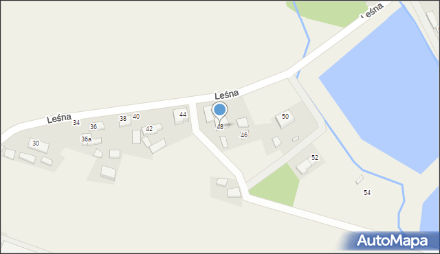 Cieszyn, Leśna, 48, mapa Cieszyna