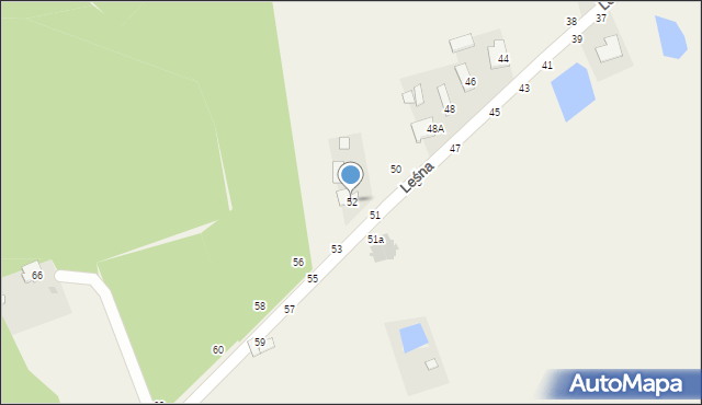 Cybulice Duże, Leśna, 52, mapa Cybulice Duże