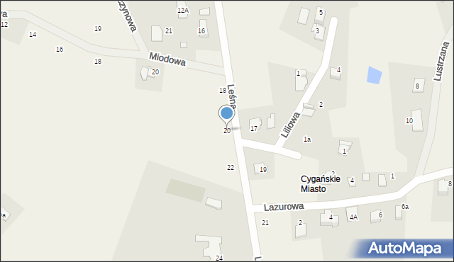 Czaniec, Leśna, 20, mapa Czaniec