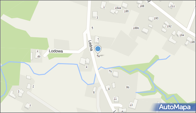 Czaniec, Leśna, 7A, mapa Czaniec