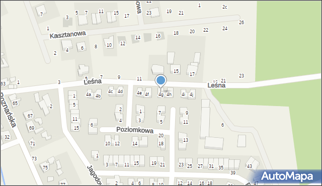 Czapury, Leśna, 4g, mapa Czapury