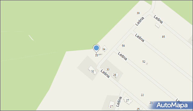 Czarków, Leśna, 33, mapa Czarków