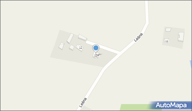 Czarlin, Leśna, 12A, mapa Czarlin