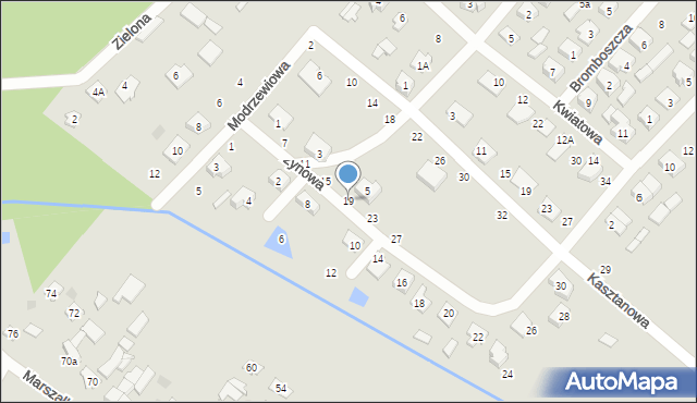 Czarna Białostocka, Leszczynowa, 19, mapa Czarna Białostocka