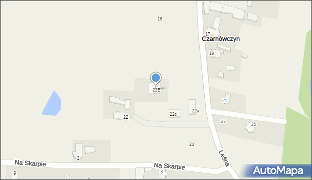 Czarnówczyn, Leśna, 22E, mapa Czarnówczyn