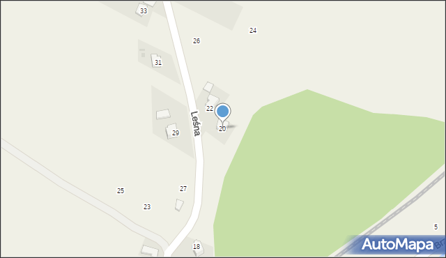 Czaszyn, Leśna, 20, mapa Czaszyn