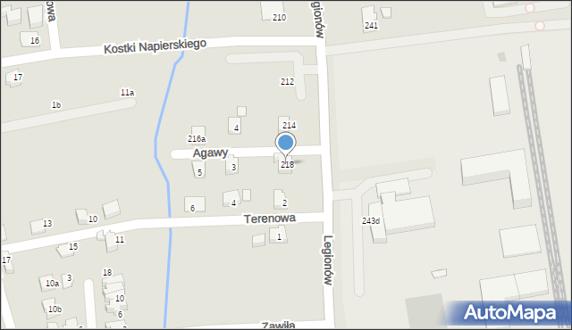 Czechowice-Dziedzice, Legionów, 218, mapa Czechowic-Dziedzic