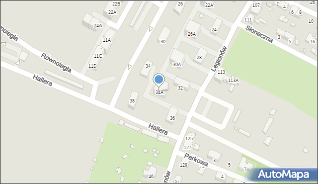 Czeladź, Legionów, 34A, mapa Czeladź