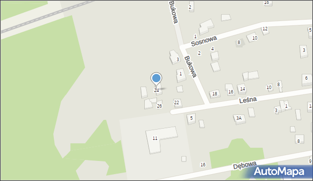 Czersk, Leśna, 24, mapa Czersk