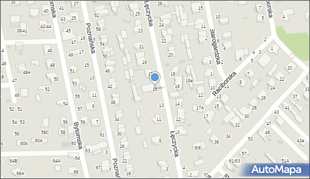 Częstochowa, Łęczycka, 15, mapa Częstochowy