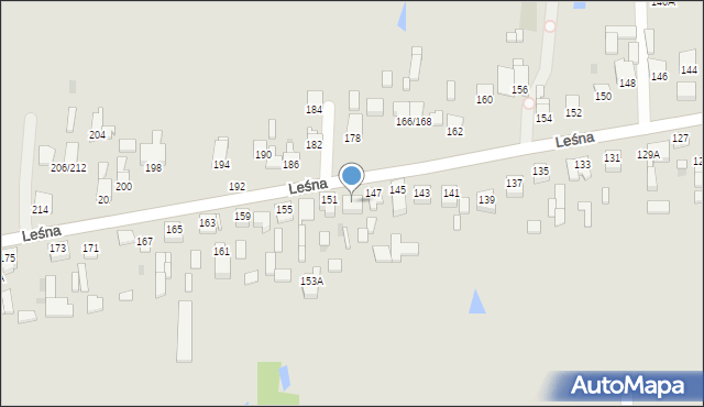 Częstochowa, Leśna, 149, mapa Częstochowy