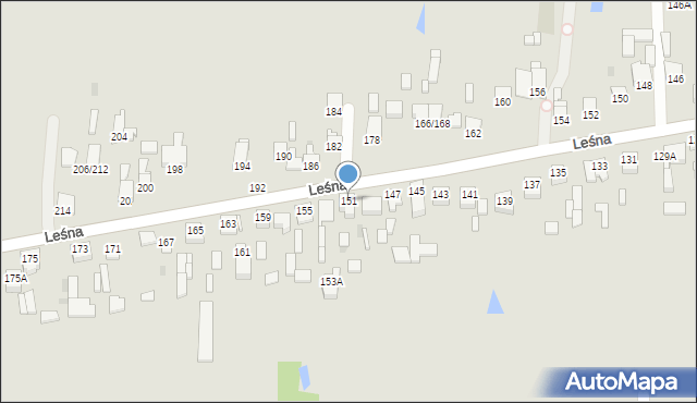 Częstochowa, Leśna, 151, mapa Częstochowy