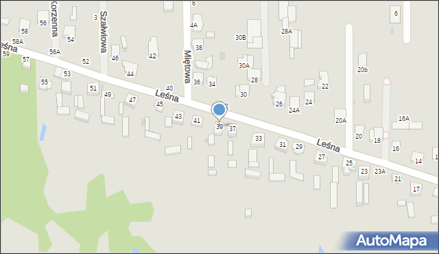 Częstochowa, Leśna, 39, mapa Częstochowy