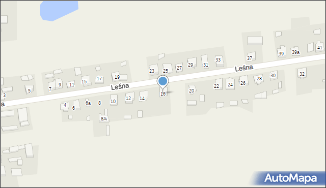 Czeszewo, Leśna, 16, mapa Czeszewo