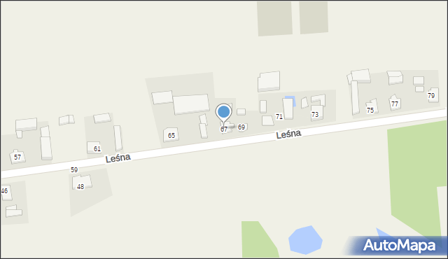 Czeszewo, Leśna, 67, mapa Czeszewo