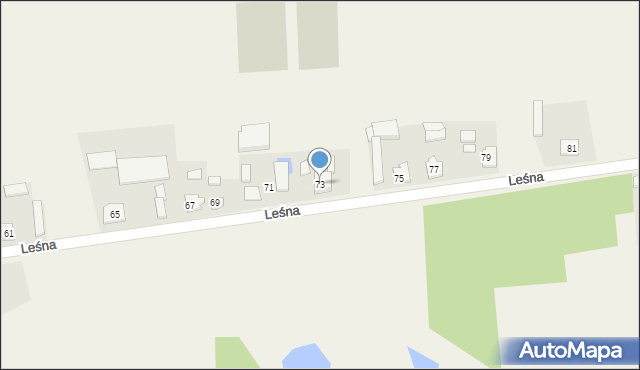 Czeszewo, Leśna, 73, mapa Czeszewo