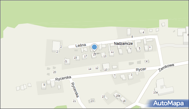 Czorsztyn, Leśna, 15, mapa Czorsztyn