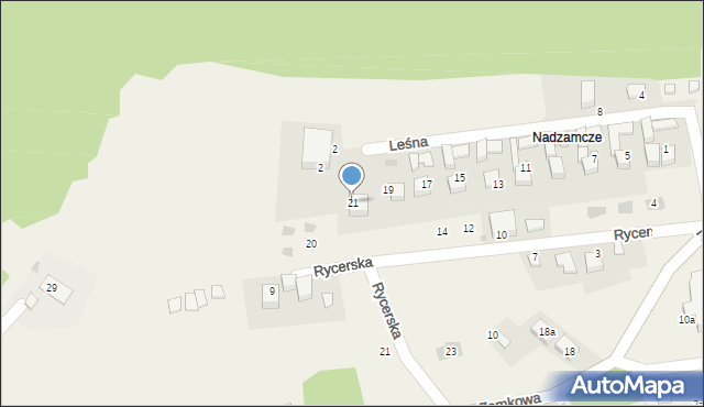 Czorsztyn, Leśna, 21, mapa Czorsztyn