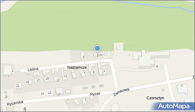 Czorsztyn, Leśna, 4, mapa Czorsztyn