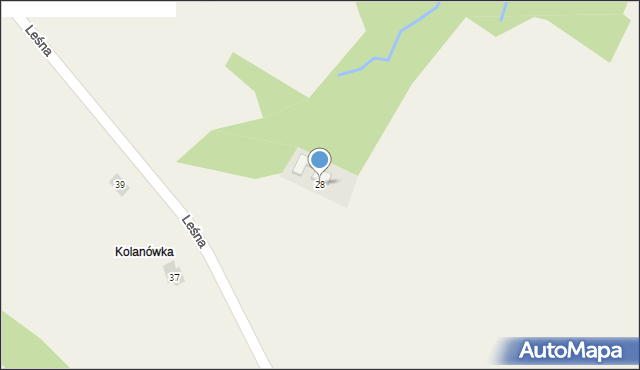 Czudec, Leśna, 28, mapa Czudec