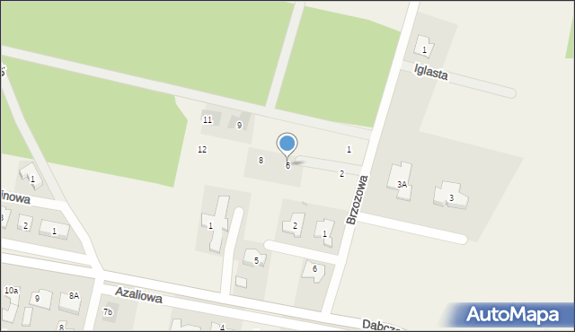 Dąbcze, Leśna Osada, 6, mapa Dąbcze