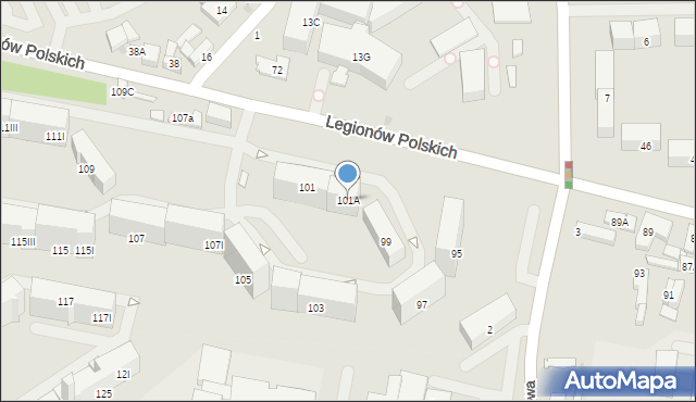 Dąbrowa Górnicza, Legionów Polskich, 101A, mapa Dąbrowa Górnicza