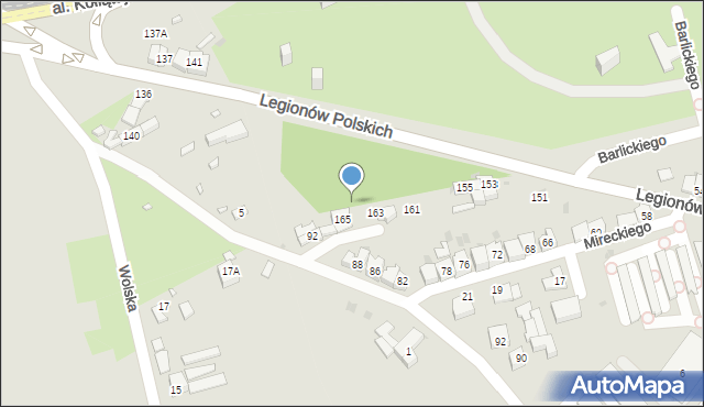 Dąbrowa Górnicza, Legionów Polskich, 157, mapa Dąbrowa Górnicza