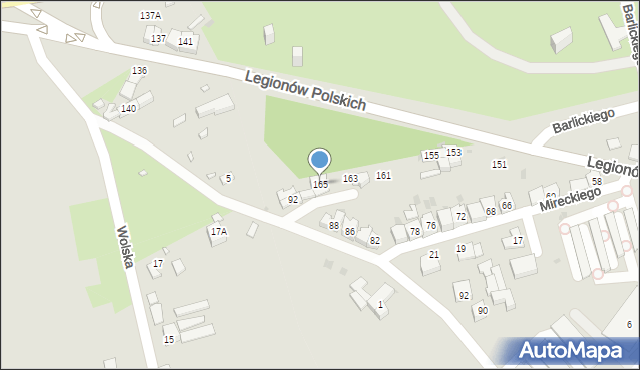 Dąbrowa Górnicza, Legionów Polskich, 165, mapa Dąbrowa Górnicza