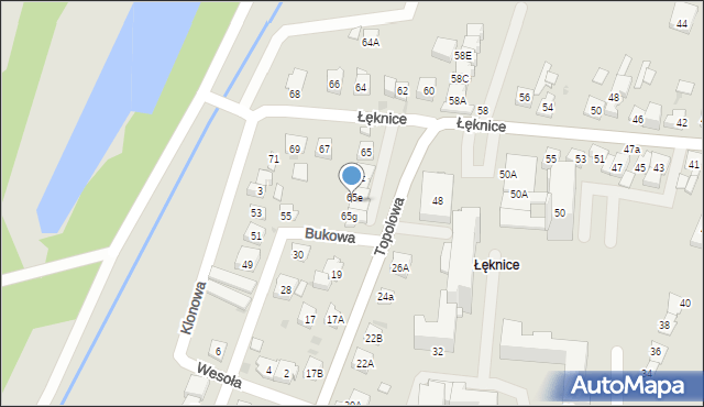 Dąbrowa Górnicza, Łęknice, 65f, mapa Dąbrowa Górnicza